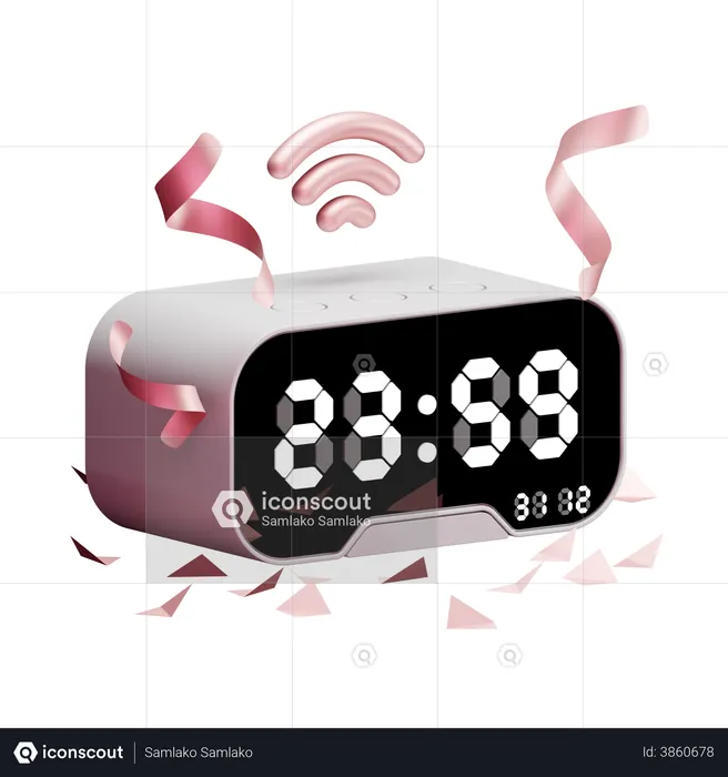 Smart Clock  3D Illustration