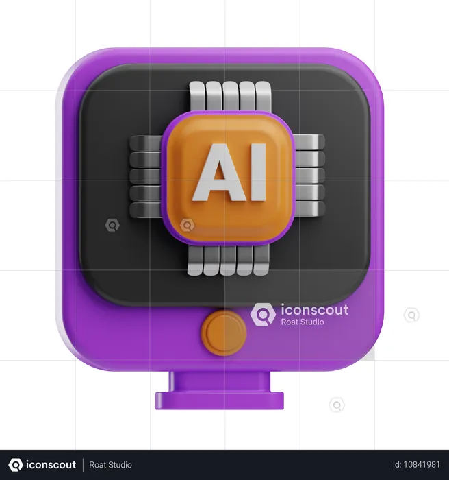 Smart Computer  3D Icon