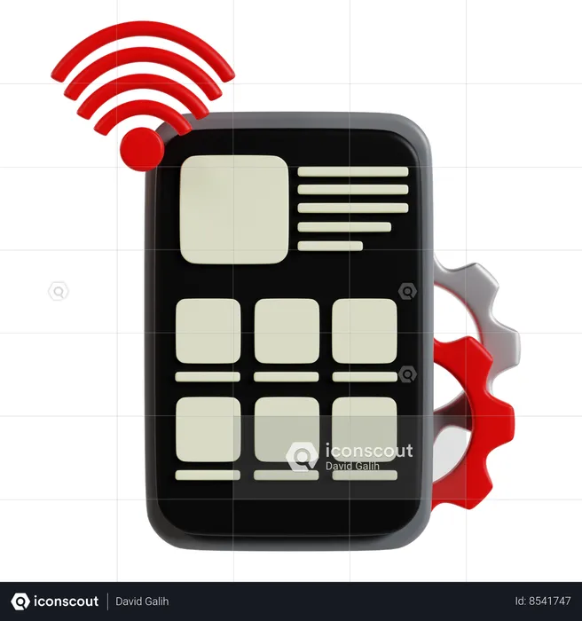 Smart Device Connectivity  3D Icon