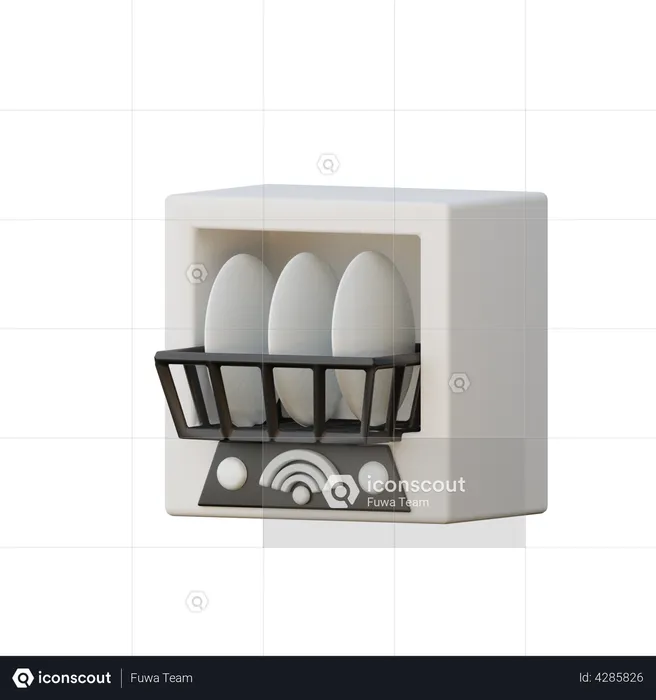 Smart Dishwasher  3D Illustration