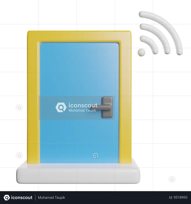Smart Door  3D Icon