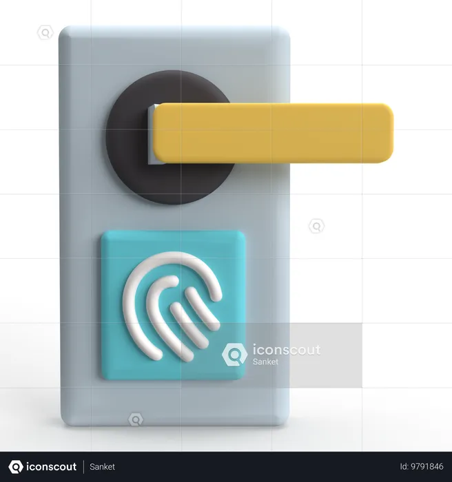 Smart Door  3D Icon