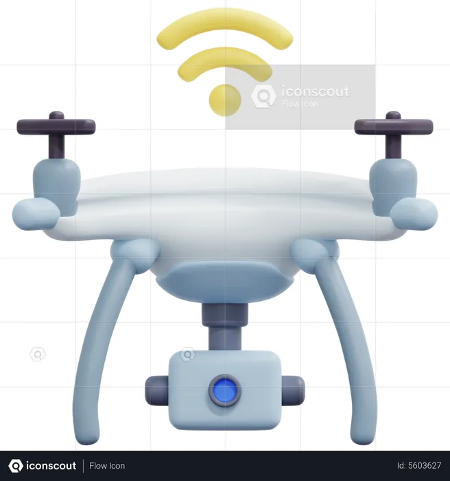 Smart Drone  3D Icon