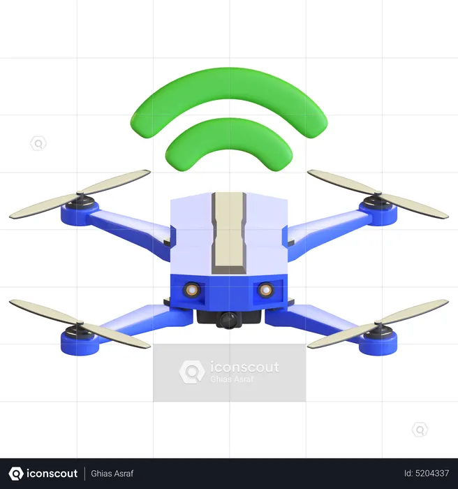 Smart Drone  3D Icon