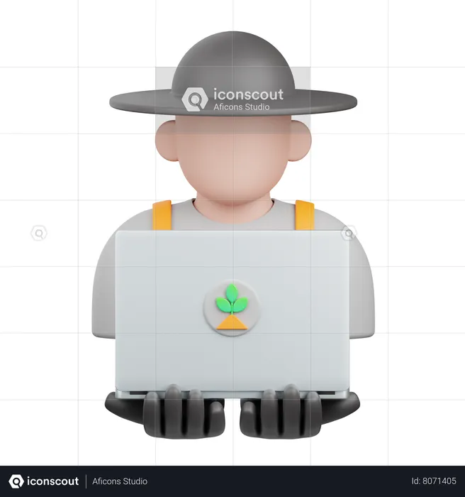 Smart Farmer  3D Icon