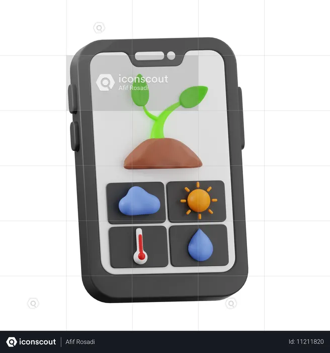 Smart Farming App  3D Icon