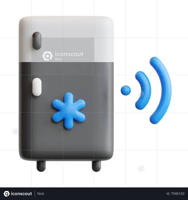 Smart Fridge  3D Icon
