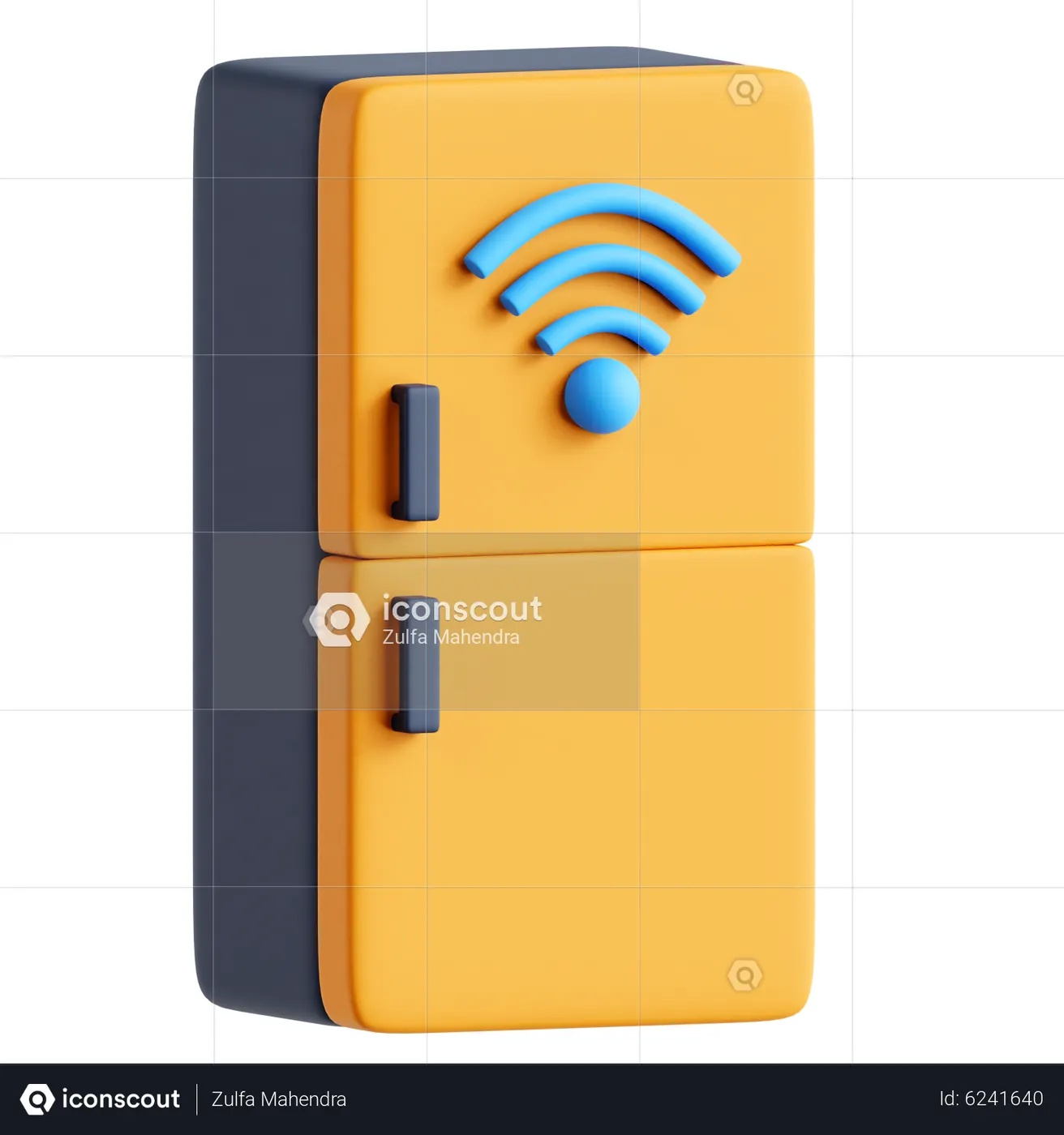 Smart Fridge 3D Icon download in PNG, OBJ or Blend format