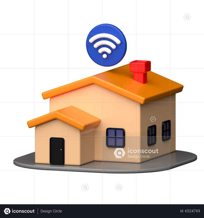 Intelligentes Haus  3D Icon