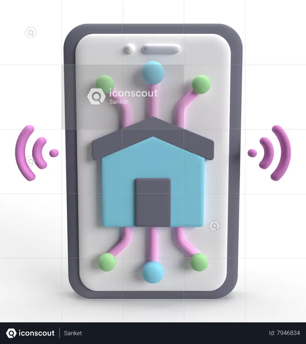 Smart House  3D Icon