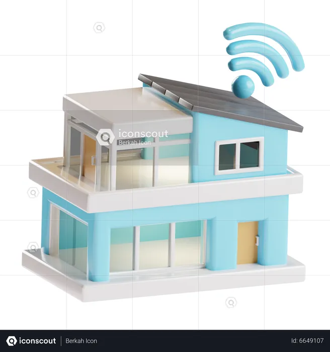 Smart House  3D Icon