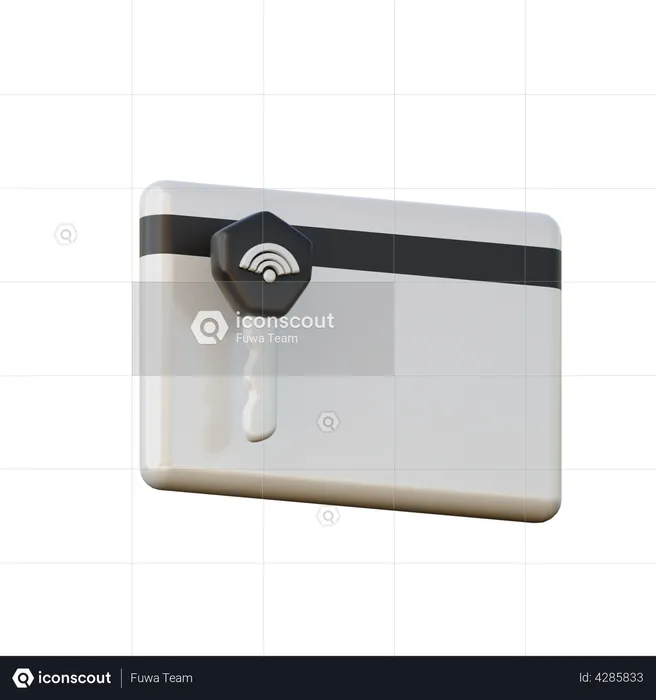 Smart Key Card  3D Illustration