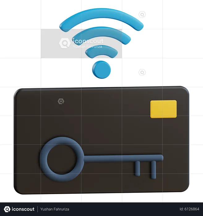 Smart Key Card  3D Icon
