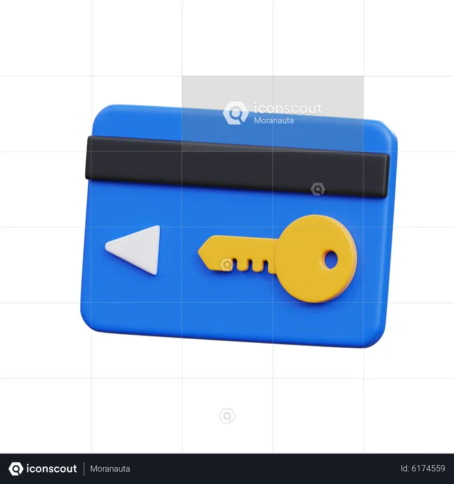Smart Key Card  3D Icon