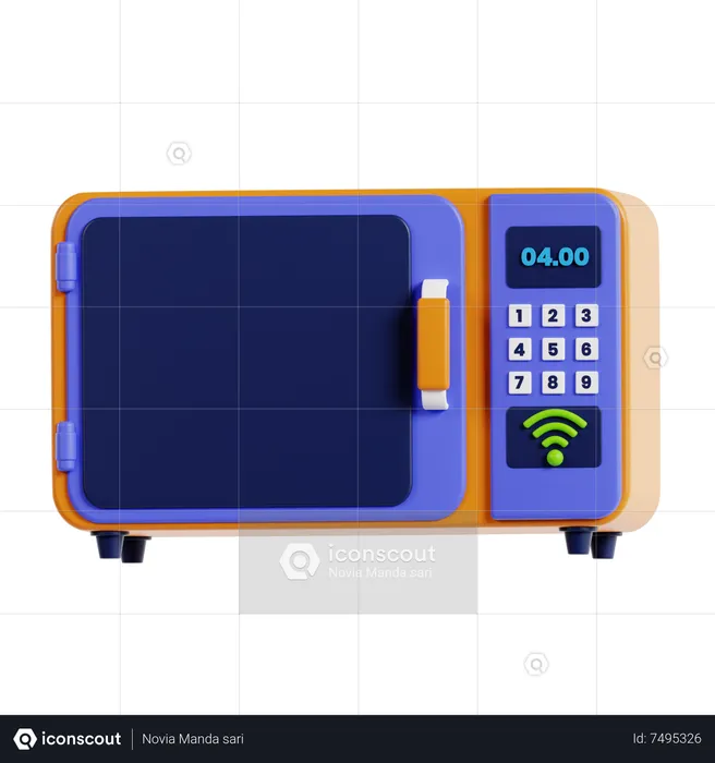 Smart Microwave  3D Icon