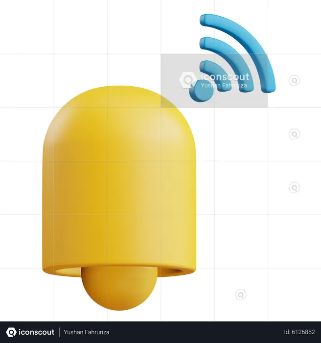 Smart Notification Bell  3D Icon