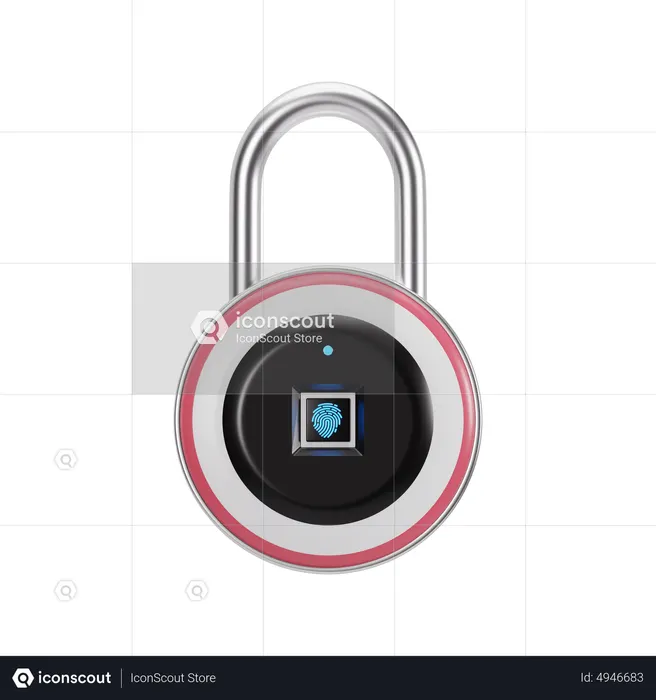 Smart Padlock  3D Icon