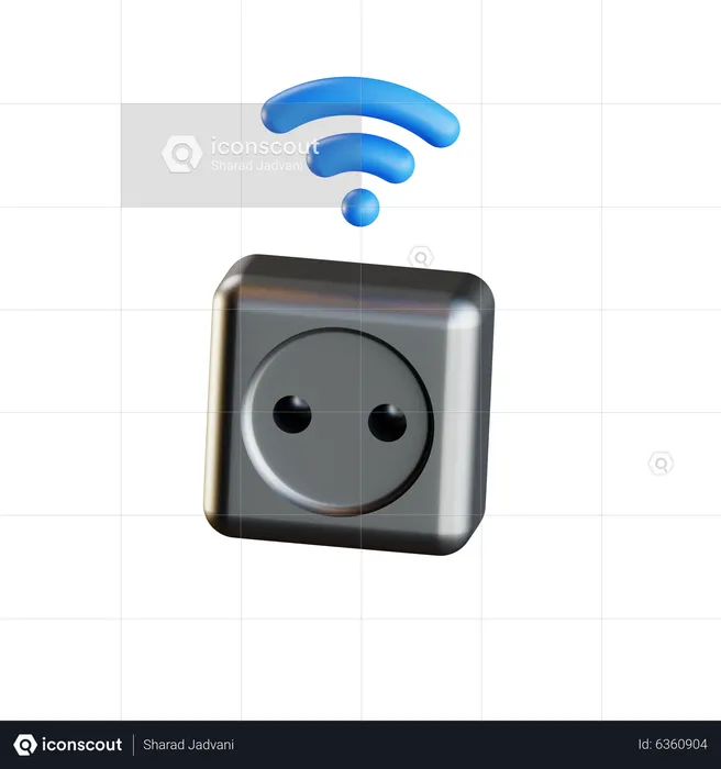 Smart Power Socket  3D Icon