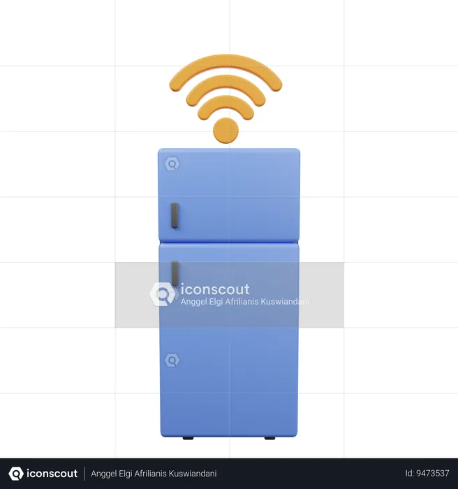 Smart Refrigerator  3D Icon