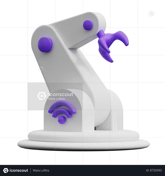 Smart Robot Arm  3D Icon