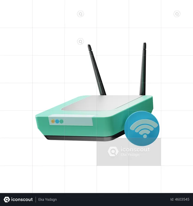 Smart Router  3D Illustration