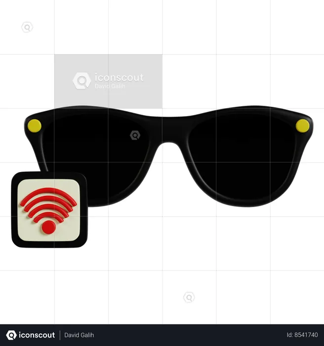 Smart Sunglasses Connectivity  3D Icon