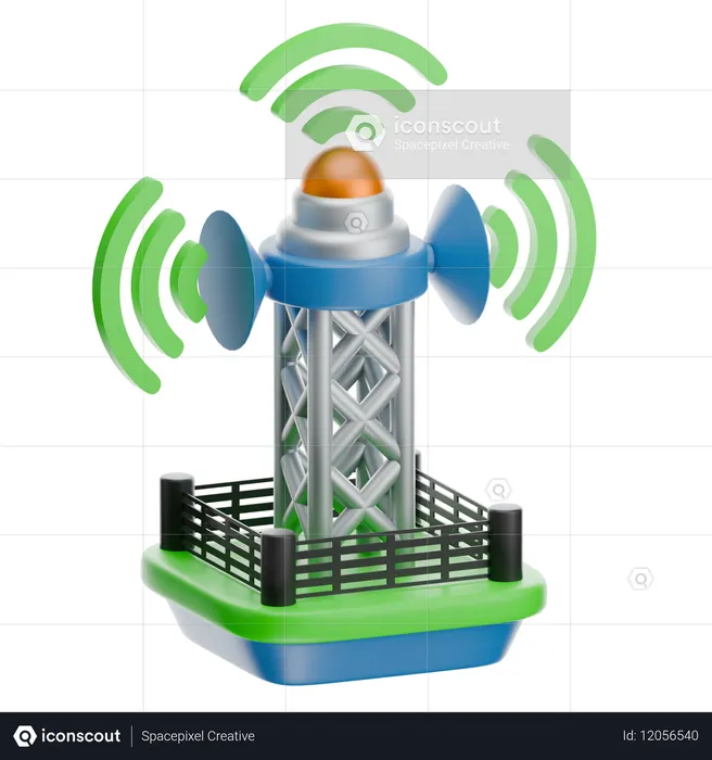 스마트 타워  3D Icon