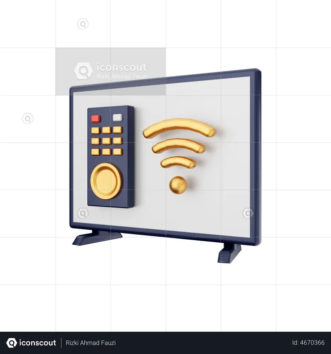 Smart Tv Remote  3D Illustration