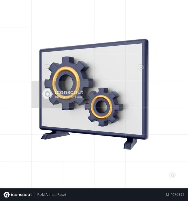 Smart Tv Setting  3D Illustration