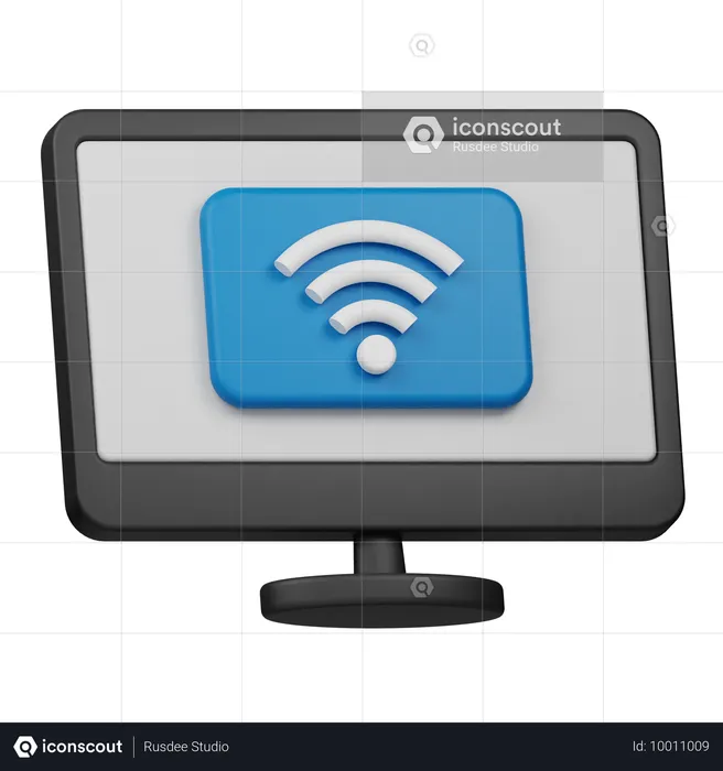 Smart tv wi-fi  3D Icon