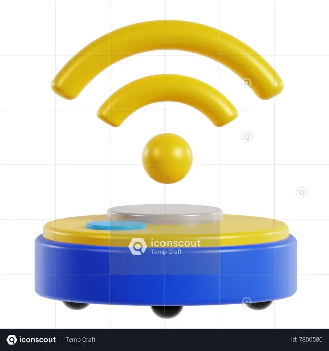 Smart Vacuum Robot  3D Icon