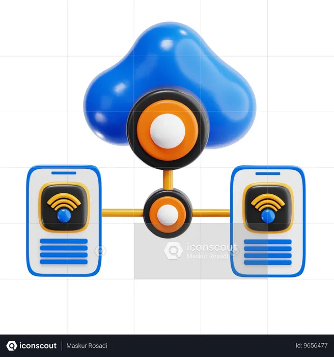 Smarte Verbindung  3D Icon