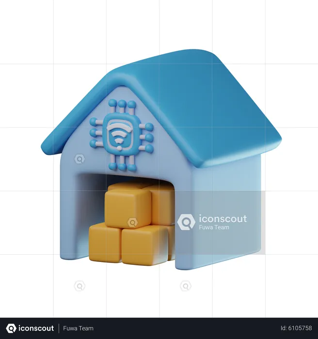 Smart Warehouse  3D Icon