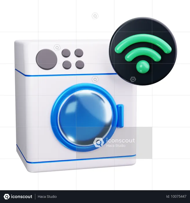 Smart Washing Machine  3D Icon