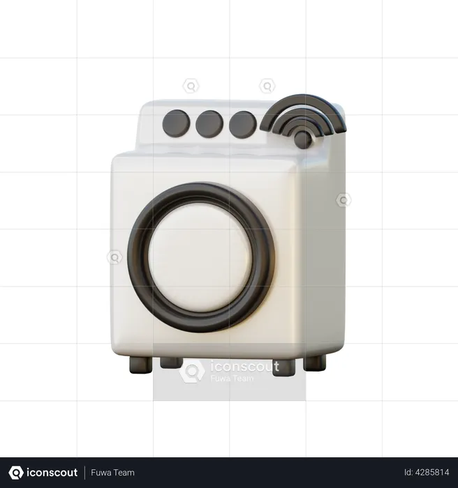 Smart Washing Machine  3D Illustration