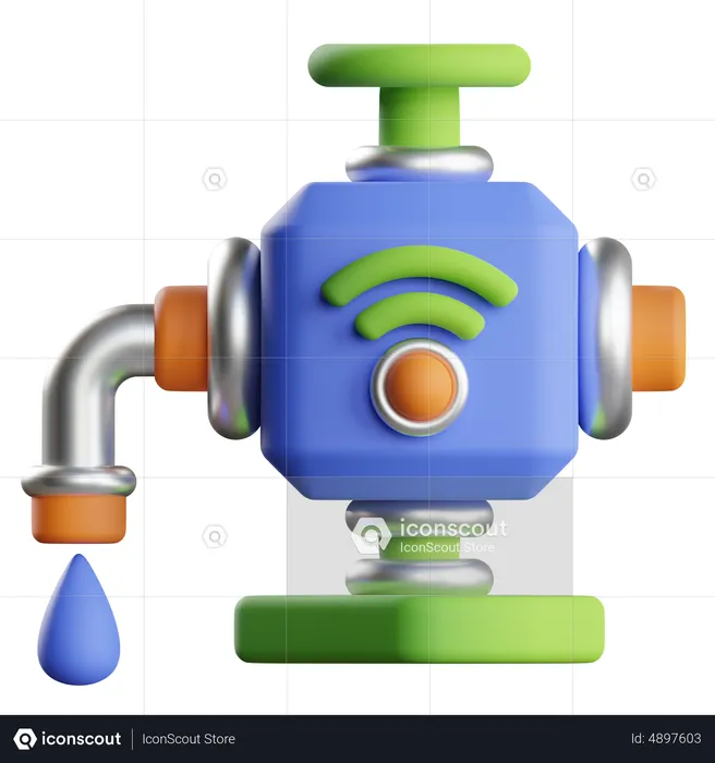 Smart Water  3D Icon