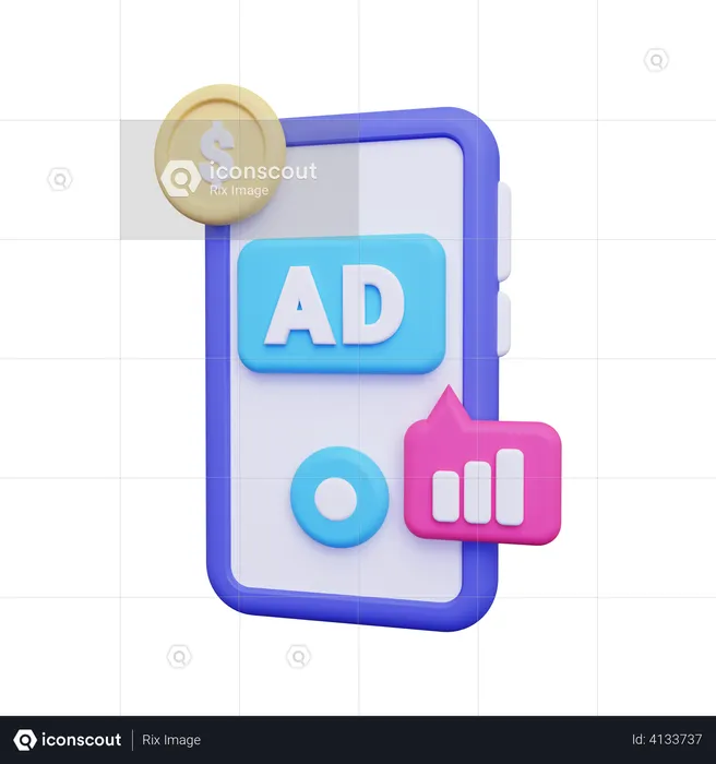 Smartphone Advertisement  3D Illustration