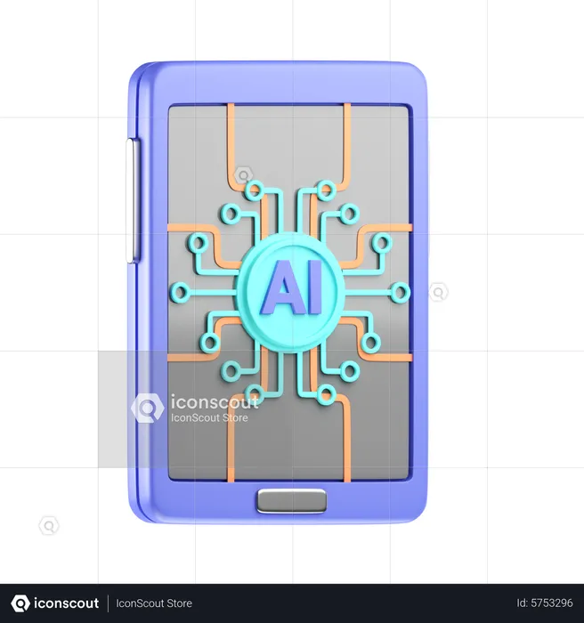 Smartphone Ai  3D Icon