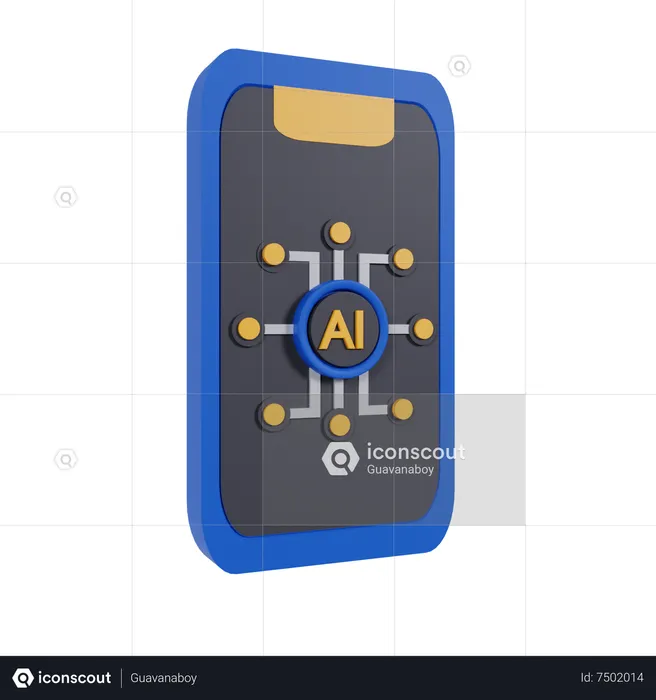 Smartphone Ai  3D Icon