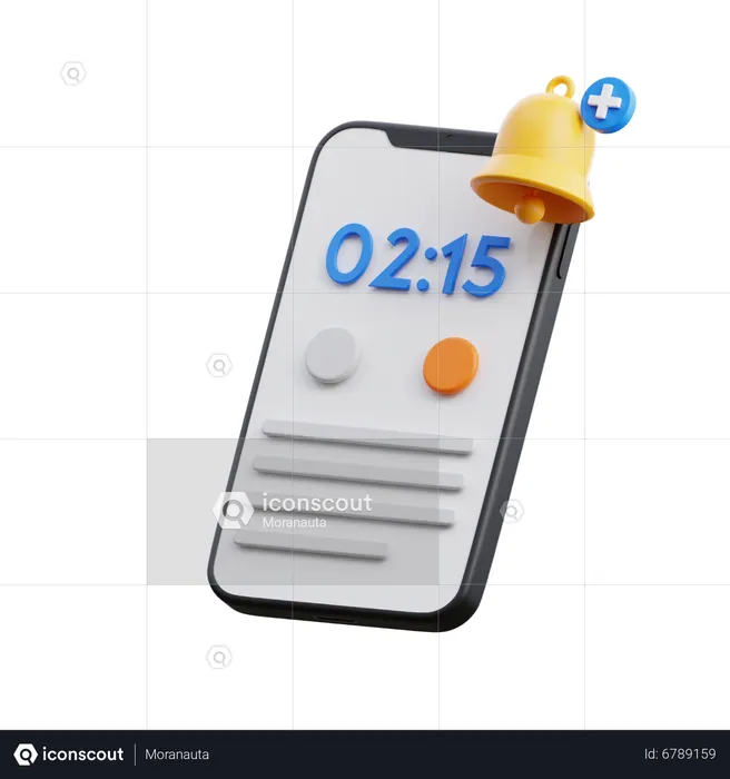 Smartphone Alarm  3D Icon