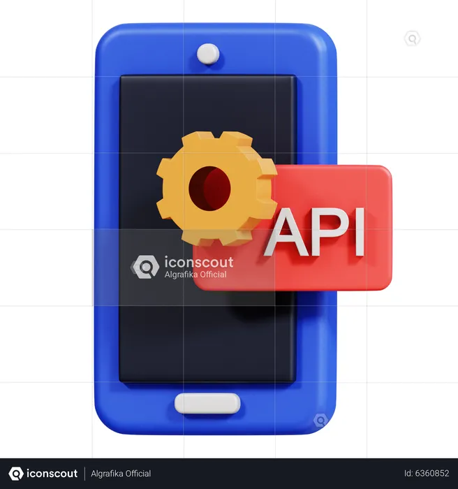 Smartphone Api  3D Icon