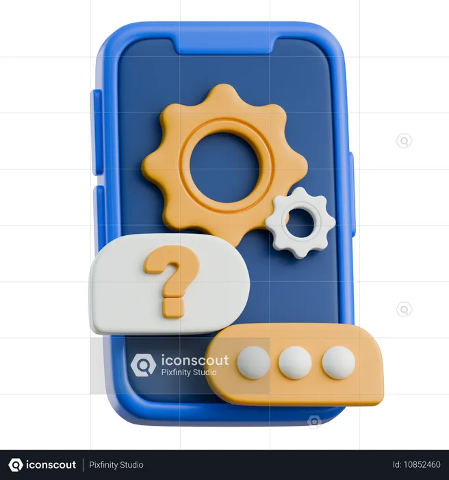 Smartphone App Troubleshooting  3D Icon