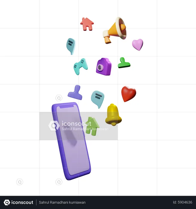 Smartphone Apps  3D Icon