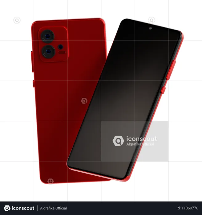 Smartphone avec double caméra  3D Icon