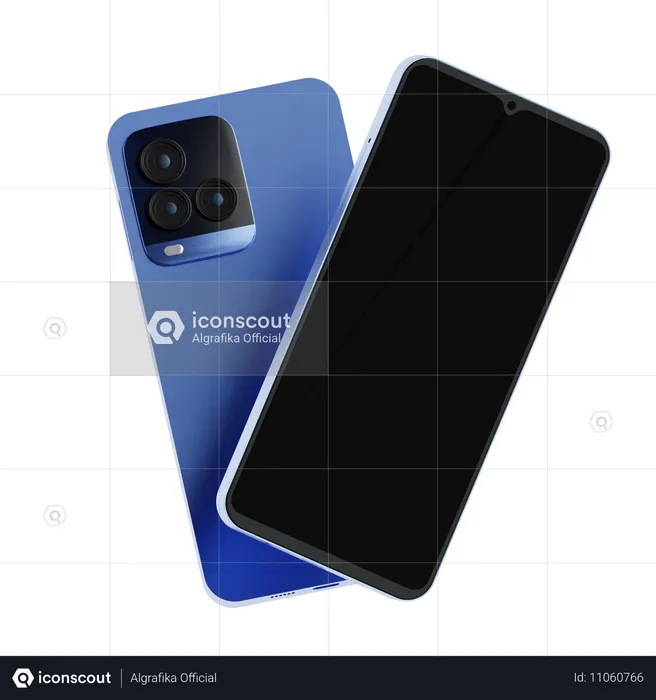 Smartphone com lentes telefoto  3D Icon