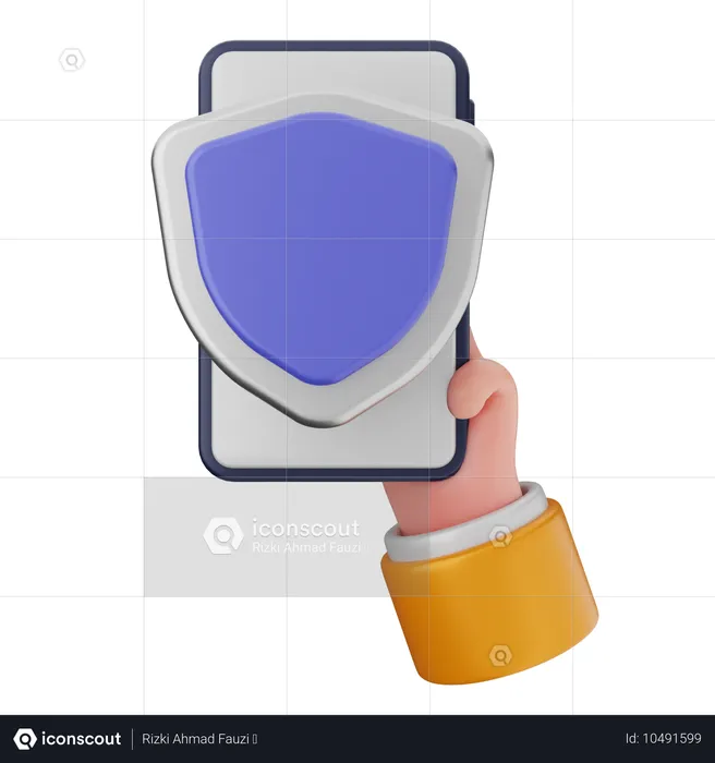 Proteção escudo smartphone  3D Icon