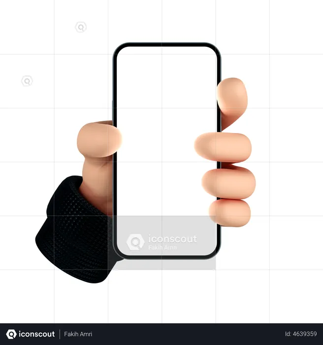 Smartphone Holding Gesture  3D Illustration