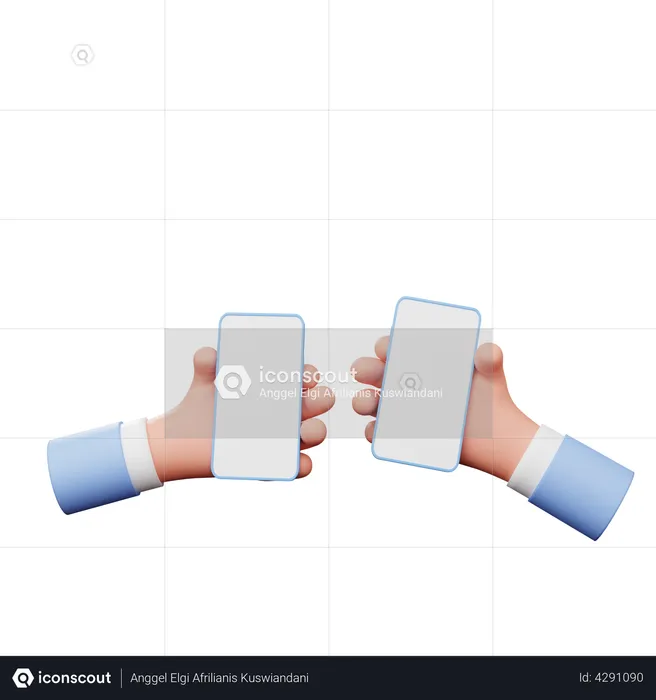 Smartphone Holding Hand Gesture  3D Illustration