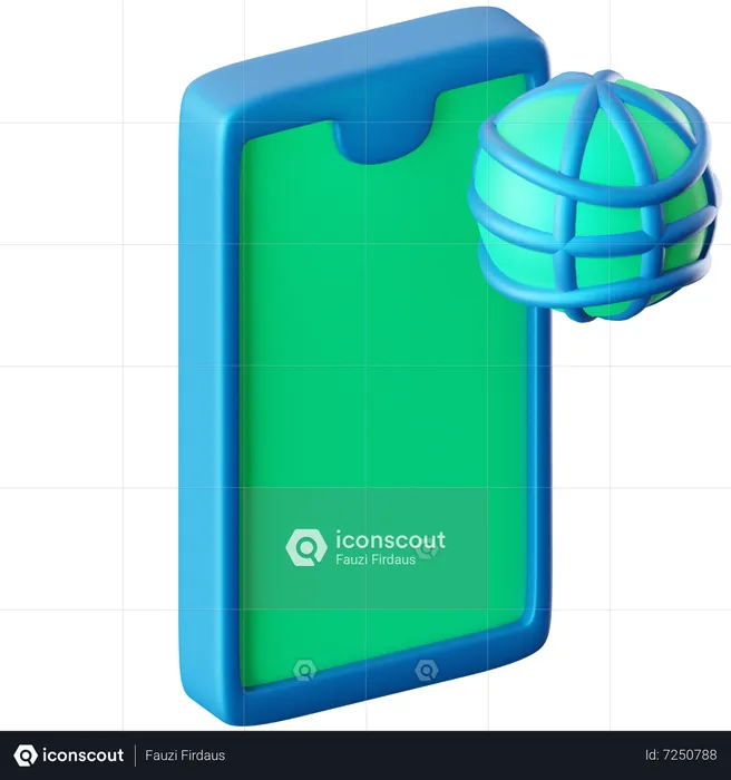 Smartphone Internet  3D Icon