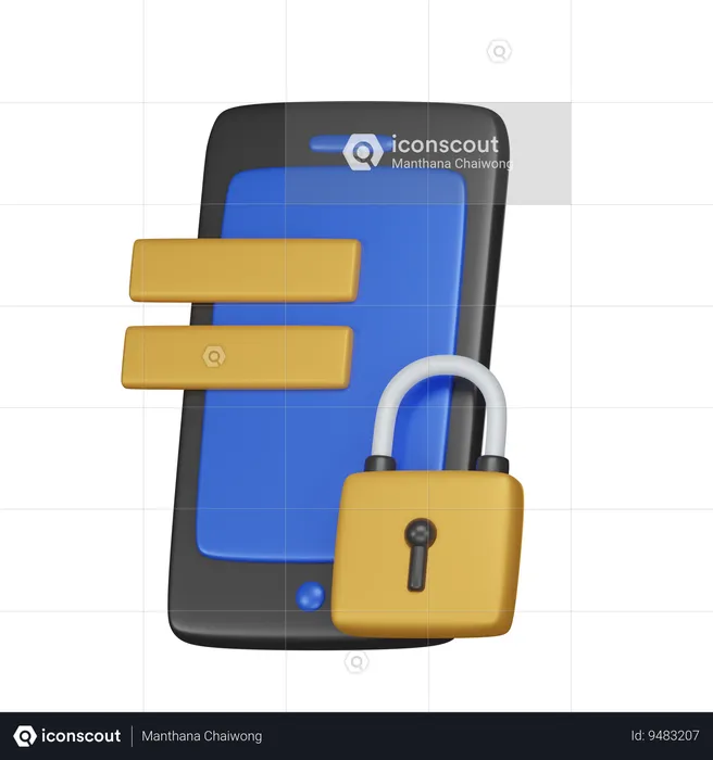 Smartphone Lock  3D Icon